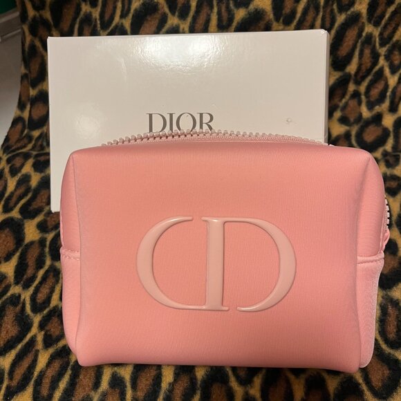 NIB DIOR Pouch Cosmetic Organizer Makeup Bag Pink - Picture 1 of 6